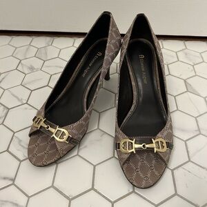 Etienne Aigner Peep-Toe Pumps Heels, Sz 7.5